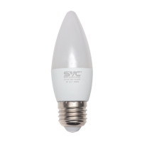 Лампа светодиодная SVC C35-7W-E27-3000K, 7 Вт, 3000К, теплый белый свет, E27, форма свеча