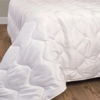 Одеяло 2-х спальное, демисезонное, страйп-сатин, 200*220 см, белый
