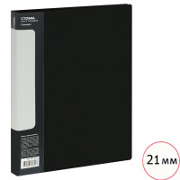 Папка файловая на 60 файлов Berlingo, А4 формат, корешок 21 мм, черная