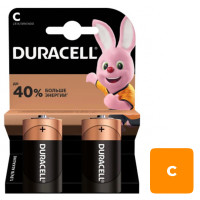 Батарейки Duracell бочонок C LR14/MN1400, 1.5 V, 2 шт./уп., цена за упаковку