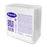 Салфетки для настольного диспенсера Карина, 200 шт, 1-слойные, 17*21 см, 2-сложение, белые