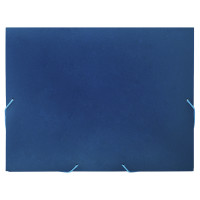 Папка-короб OfficeSpace, А4 формат, на резинке, синяя