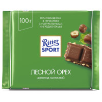Шоколад молочный Ritter SPORT "Лесной орех" 100 гр