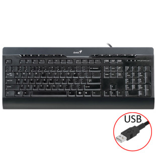 Keyboard SlimStar 220 PRO, Black,USB,Kazakhstan, CB,Genius.