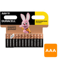 Батарейки Duracell мизинчиковые AAA LR03/MN2400,1.5 V, 12 шт./уп., цена за упаковку