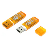 USB-флешка 32 Gb, Smartbuy "Glossy series", USB 2.0, оранжевая