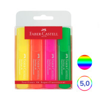 Набор текстмаркеров Faber-Castell "46 Superfluorescent", флуоресцентные, 1-5 мм, 4 цвета