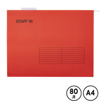 Ілмелі папка Staff, А4 пішімде, қызыл, 10 дана