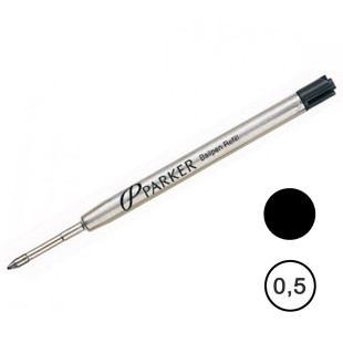Стержень F (0,5 мм) для шариковой ручки Parker, черный, на блистере