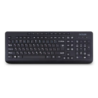 Клавиатура проводная Delux DLK-02UB, USB, ENG/RUS/KAZ, 10 мультимедиа клавиш, черная