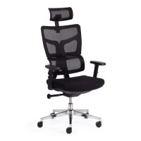 Кресло для руководителя MESH-11HR, ткань/сетка, черное