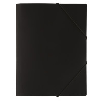 Папка Стамм, А4 формат, 500 мкм, на резинке, черная