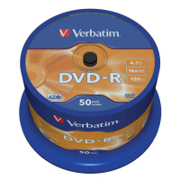Диск DVD-R Verbatim, 4,7 Gb, 16х, 50 шт/упак