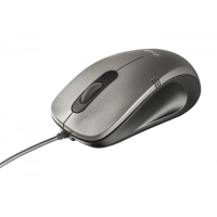 Мышь проводная оптическая Trust Ivero Compact, USB, 3 кнопки, 1000 dpi, серо-черная