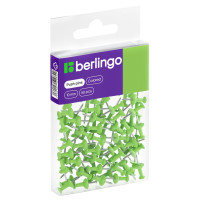 Кнопки силовые Berlingo, пластиковые, зеленые, 50 шт./уп