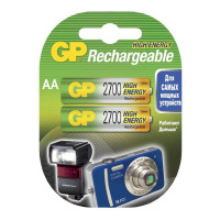 Аккумулятор GP 270AAHCRA, пальчиковые АA, Ni-MH, 2700 mAh, 1.2V, 2 шт, цена за упаковку
