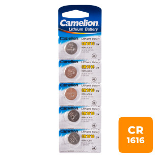 Батарейки Camelion Lithium дисковые CR1616-BP5, 3V, 5 шт., цена за упаковку