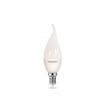 Лампа светодиодная Dauscher ,90lm/w, 8 Вт, натуральный белый свет, E14, форма свеча на ветру,4200К