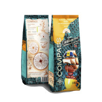 Кофе в зернах Compass "Caribbean Blend", 100% арабика, светлая обжарка, 1000 гр