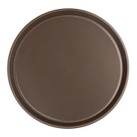 Поднос круглый Welshine, пластиковый, d=40,7 см, коричневый