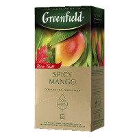 Шай Greenfield Spicy Mango, жасыл, 25 қалташа
