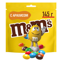 Шоколадты кәмпиттер M&M's, жержаңғақ қосылған, 145 гр