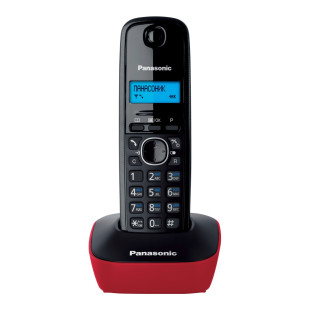 Dect телефон Panasonic KX-TG1611 CAR, черный/красный