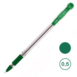 Ручка шариковая Cello Finegrip, 0,5 мм, зеленая, цена за штуку