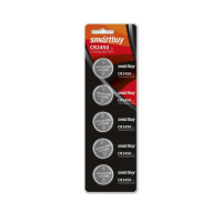 Батарейки Smartbuy дисковые CR2450 DL2450, 3V, литиевые, 5 шт./уп, цена за упаковку