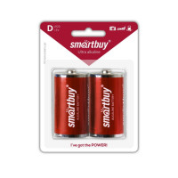 Батарейки Smartbuy бочонок D LR20, 1.5V, алкалиновые, 2 шт./уп, цена за упаковку