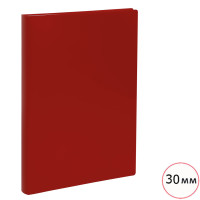 Папка файловая на 80 файлов Стамм, А4 формат, корешок 30 мм, красная