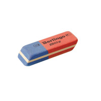 Ластик Berlingo Blitz, комбинированный, двухцветный, 42*14*8 мм, синий/красный, цена за штуку