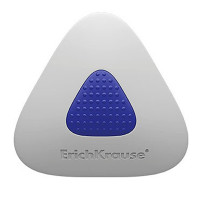 Ластик Erich Krause "Smart Triangle", треугольный, с пластиковым держателем, белый