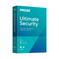 Антивирус PRO32 Ultimate Security, 3 құрылғы, лицензия 12 айға, box