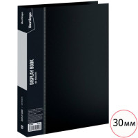 Папка файловая на 100 файлов Berlingo, А4 формат, корешок 30 мм, черная