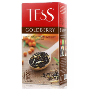 Чай Tess Goldberry, черный, фруктовый, 25 пакетиков