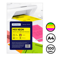 OfficeSpace neon mix қағазы, А4, 80 г/м2, 100 парақ, 5 неонды түс