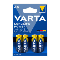 Батарейки Varta LONGLIFE Power Mignon пальчиковые AA LR6, 1.5V, 4 шт./уп, цена за упаковку