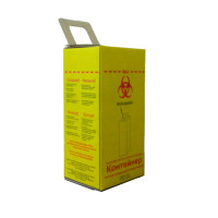 Контейнер картонный для сбора медицинских отходов 5 л, Класс Б, цвет желтый 