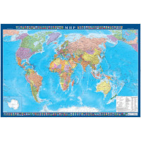 Политическая карта Мира Атлас Принт, масштаб 1:34 00 000, 1000*700 мм, ламинированная