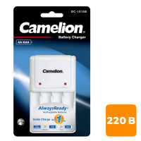 Зарядное устройство Camelion BC-1010B, 220 В, 4*AAA/4*AA, белое