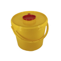 Контейнер пластиковый для сбора острого инструментария 6 л, класс Б, цвет желтый