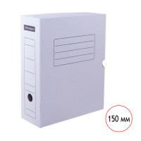 Архивный короб OfficeSpace, 150*250*320 мм, вместимость 1400 листов, микрогофрокартон, белый