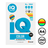 Бумага IQ Color Intensive Mixed Packs, А4, 80 г/м2, 250 листов, 5 цветов
