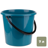 Ведро пластиковое OfficeClean, 7 литров, пищевой, сине-зеленый