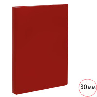 Папка файловая на 100 файлов Стамм, А4 формат, корешок 30 мм, красная