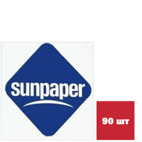 Салфетки Sunpaper, 1-слойные, 90 шт., размер листа 24*24 см, белые