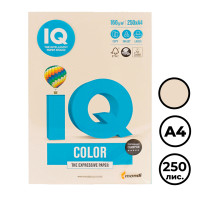 Бумага IQ Color Pale, А4, 160 г/м2, 250 листов, кремовая