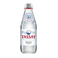 Вода негазированная питьевая "Tassay", 0,25 л., стеклянная бутылка