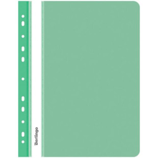 Папка-скоросшиватель Berlingo, А4 формат, 180 мкм, зеленая, с перфорацией